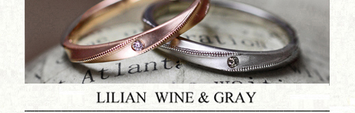 [最新色]18金ローズゴールド&グレーカラーの結婚指輪オーダー作品の画像