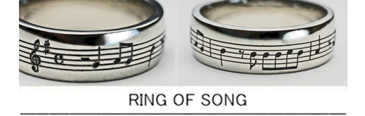 ＡＫＢ４８の歌をプラチナリングに入れたオーダーメイドの結婚指輪の画像