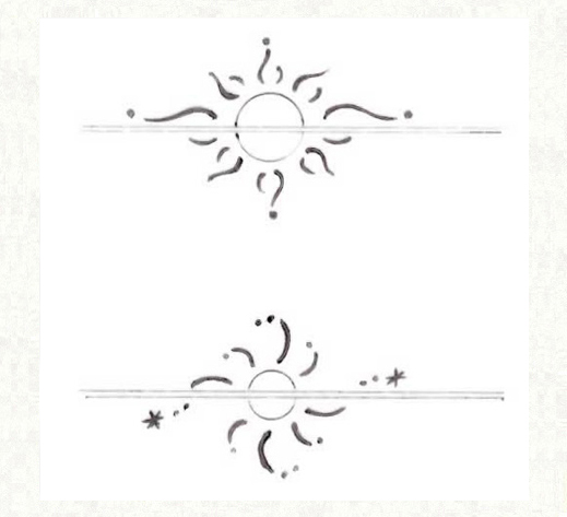 結婚指輪の内側でつくった太陽のデザイン画１　千葉・柏 ヨー＆マーレ