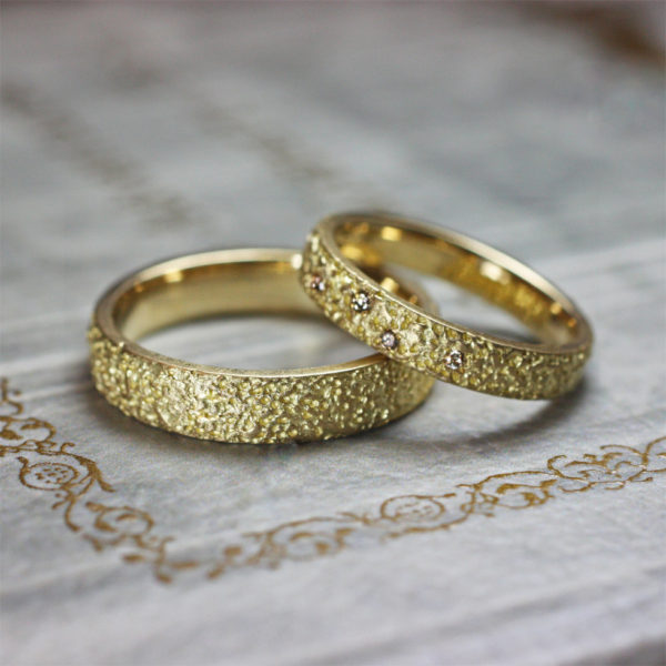 レモンシュガー・キラキラ光るレモンシュガーの 結婚指輪ゴールドコレクション