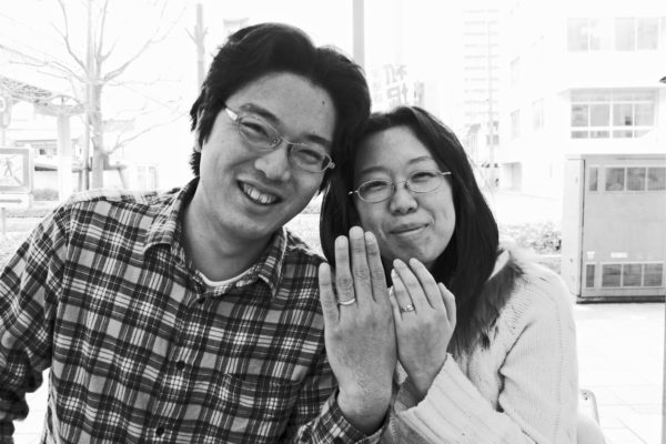 ピンクとブルーの天使のカップルを結婚指輪に O様 千葉・柏