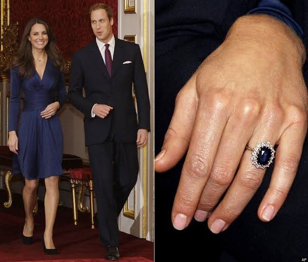 ウィリアム王子は婚約指輪としてケイトミドルトンにダイアナ妃のサファイアリングを贈りました。