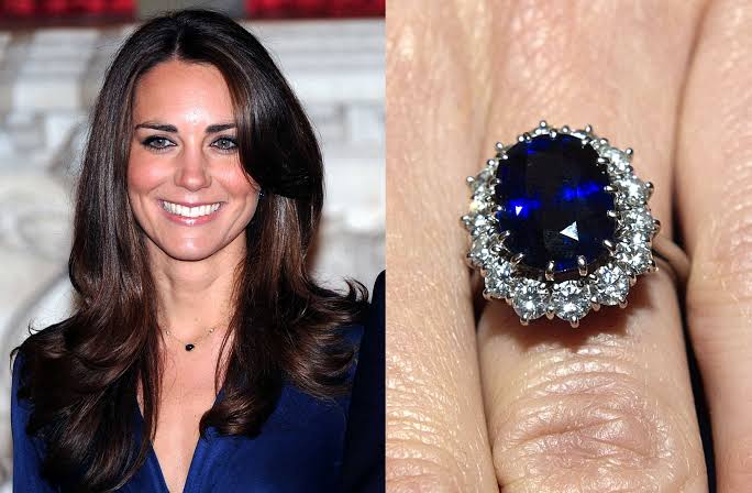 ケイトミドルトン妃とダイアナのサファイアの婚約指輪