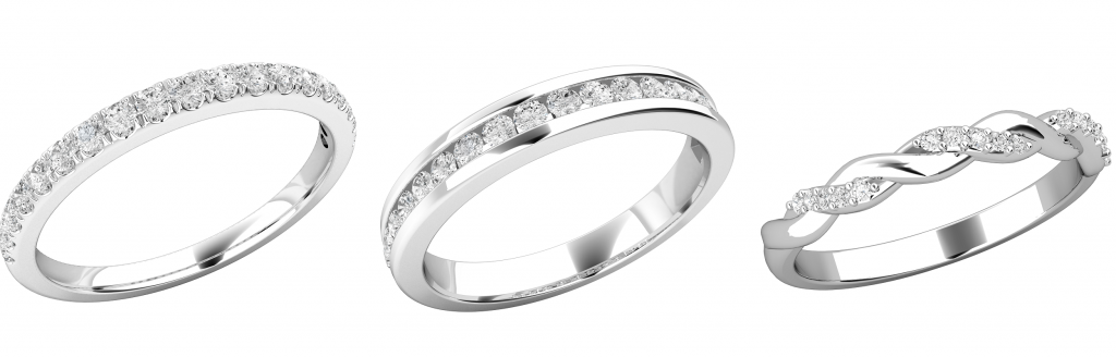 ダイヤモンドをセットした結婚指輪
