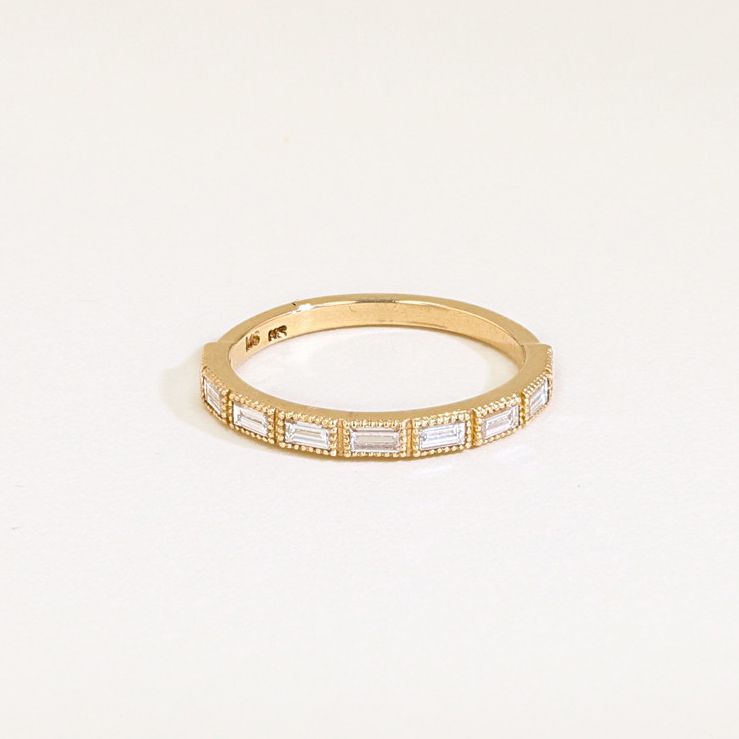 J.R.ダン・バゲットダイヤのゴールド結婚指輪