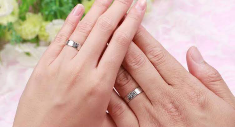 Pt 1000の結婚指輪としてのマイナスふ点
