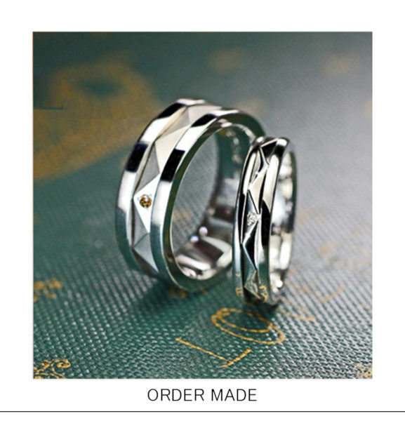 【個性的な】キルティングデザインの結婚指輪オーダーメイド作品