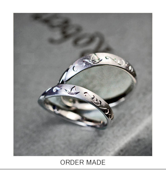 【結婚指輪に船の模様】が入った宝島がテーマのオーダー作品