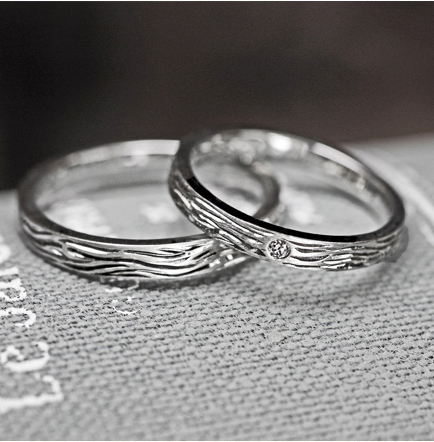 結婚指輪に【トラの模様】をデザインした 個性的なオーダー作品