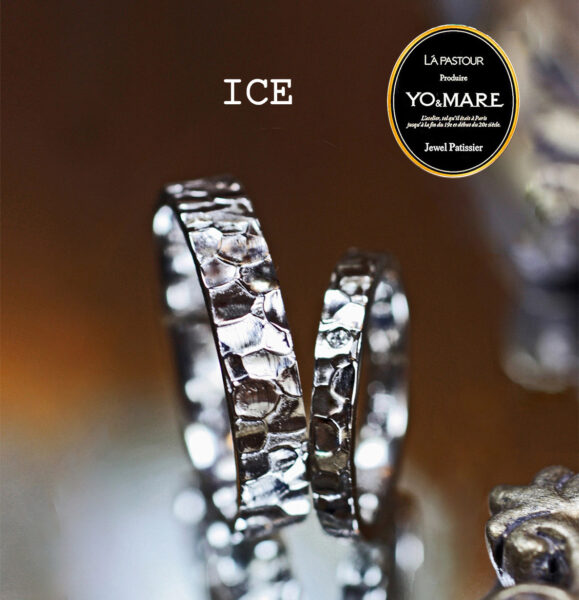 【ツチメのテクスチャー】氷をデザインした結婚指輪オーダー作品