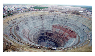 ロシア最大の鉱山・ミール鉱山