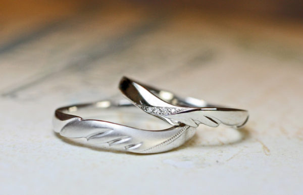 天使の羽の結婚指輪をオーダーメイド