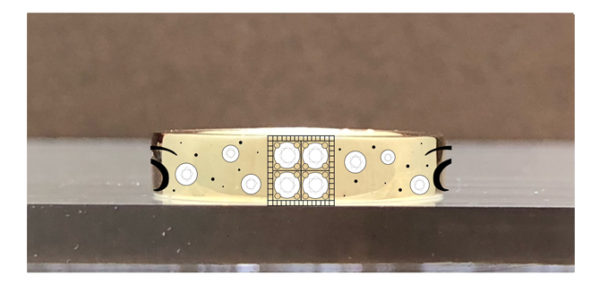 ゴールドのオーダーメイドの結婚指輪のデザイン画・後ろ側デザイン