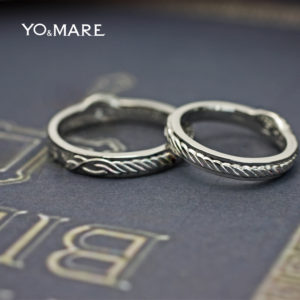 聖書の言葉からデザインした3本のより糸の結婚指輪オーダー作品