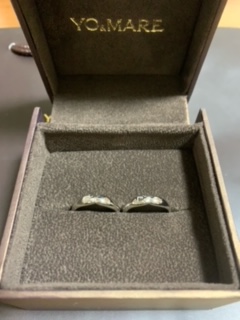 お客様に届いたヨーアンドマーレの結婚指輪　