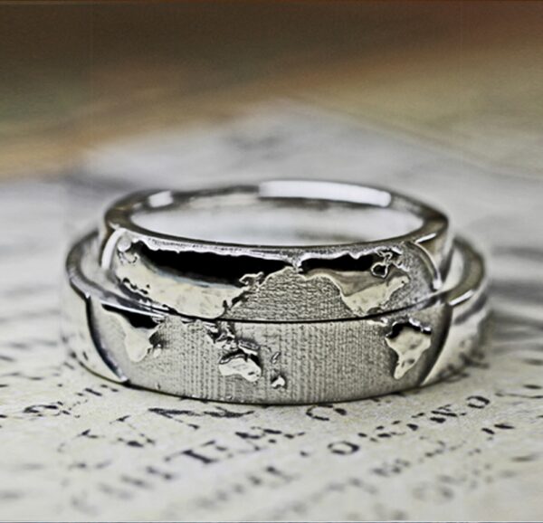 世界地図の結婚指輪をオーダーメイドする 