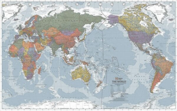  日本や中国などアジア圏で使われている世界地図
