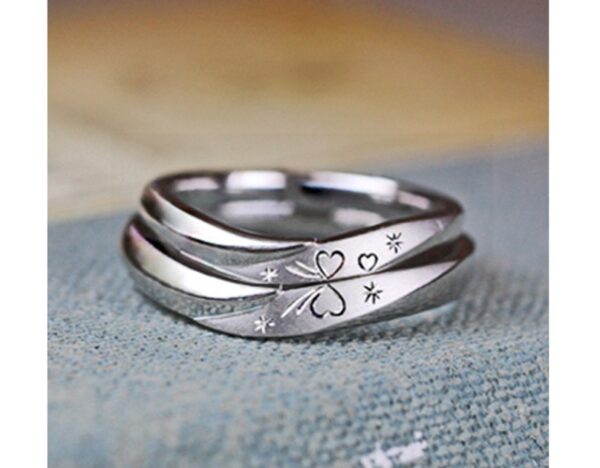結婚指輪を重ねてふたりの【ハートリボン】をつくるオーダー作品 ＞