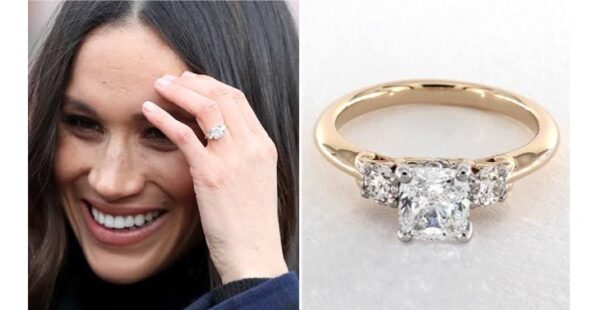 ヘンリー王子はメーガン妃に婚約指輪として、イエローゴールドのダイヤモンドリングを贈りました