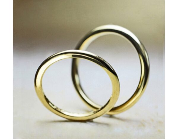 イタリアンパスタ・カッペリー二のような極細の結婚指輪・ゴールドコレクション ＞ 