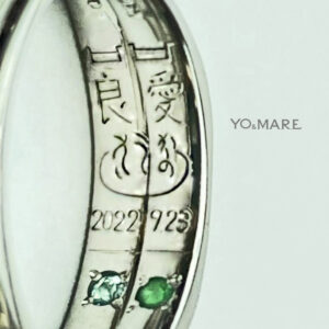 大好きなサウナのマークと名前を結婚指輪の内側に入れたオーダー作品