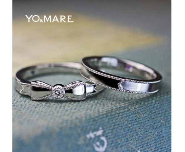 ■ プレゼントリボンを結婚指輪にデザインしたオーダーメイド作品 