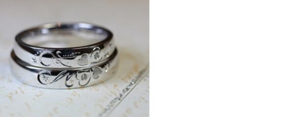２００９年 ９月 に柏の店舗でオーダーメイド製作した結婚指輪 ４作品 ＞
