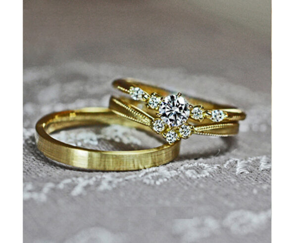 【 オルゴール】ゴールドの婚約指輪・結婚指輪セットリングコレクション 