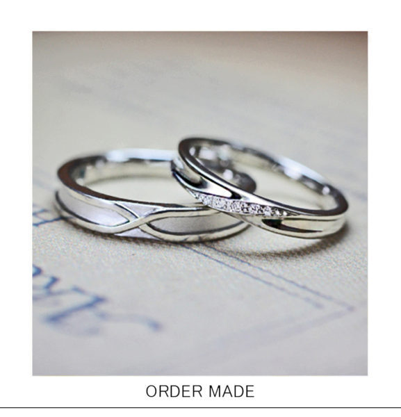 【幸運のモチーフ】８の字をデザインした結婚指輪オーダー作品