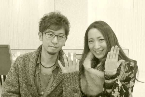 兄がこちらで結婚指輪を作らせていただいたので   Ｔ様・千葉 柏